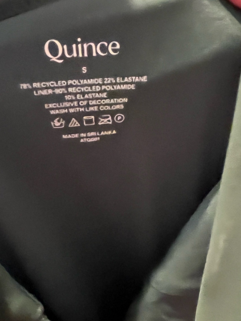 Quince Italian One Shoulder One-Piece Swimsuit in Palm Green Size Small - Picture 9 of 9